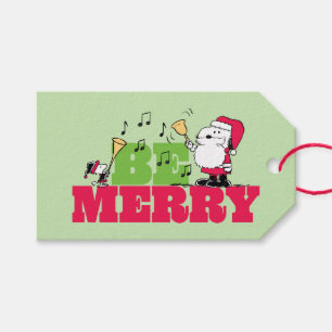 Peanuts Be Merry Christmas Gift Tags