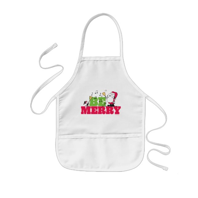 Peanuts | Be Merry Christmas Kids Apron (Front)