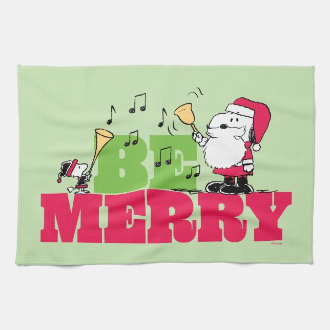 Peanuts | Be Merry Christmas Tea Towel (Horizontal)