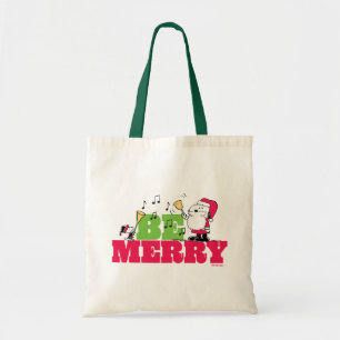 Peanuts   Be Merry Christmas Tote Bag