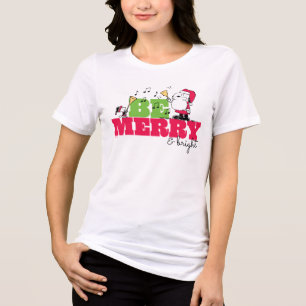 Peanuts   Be Merry Christmas Tri-Blend Shirt