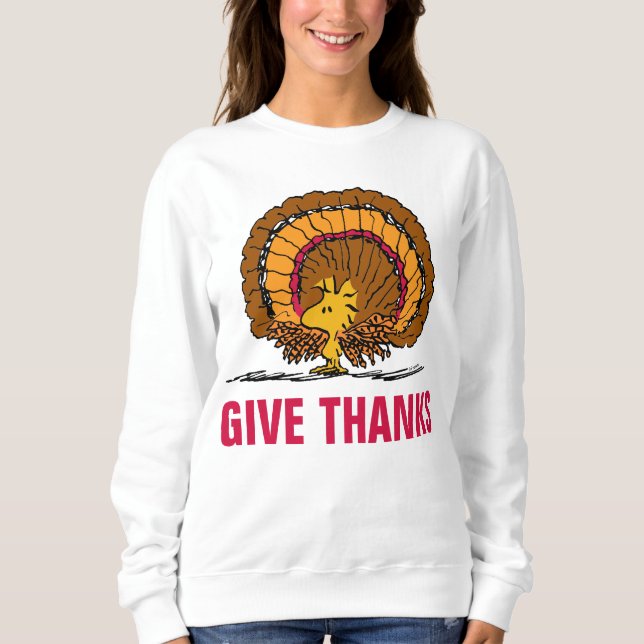 Peanuts | Be Thankful Woodstock Turkey Sweatshirt (Front)