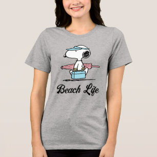 PEANUTS Beach Bum Snoopy Tri-Blend Shirt