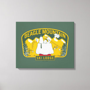 Peanuts   Beagle Mountain Ski Lodge Canvas Print