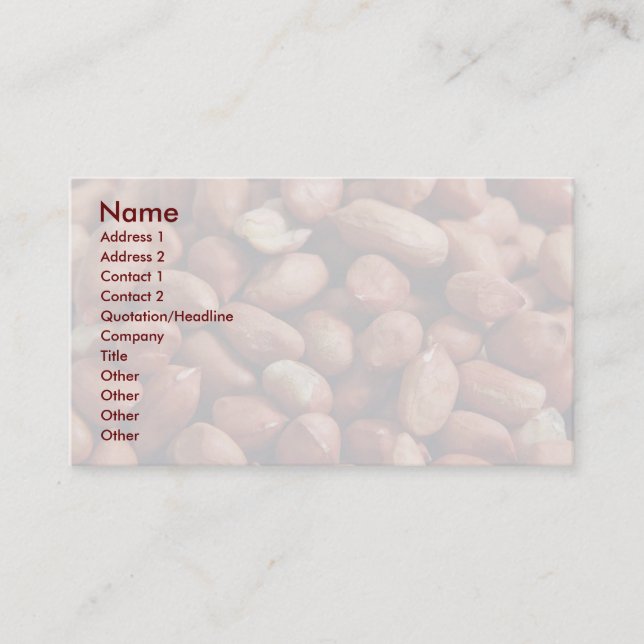 Peanuts Business Card (Front)