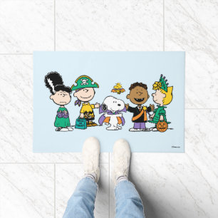 Peanuts Candy Crew Halloween Gang Doormat