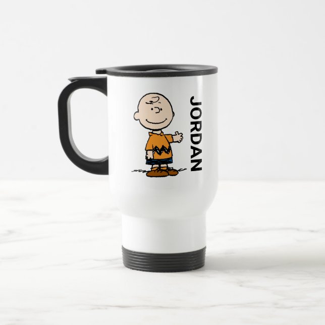 Peanuts | Charlie Brown | Add Your Name Travel Mug (Left)