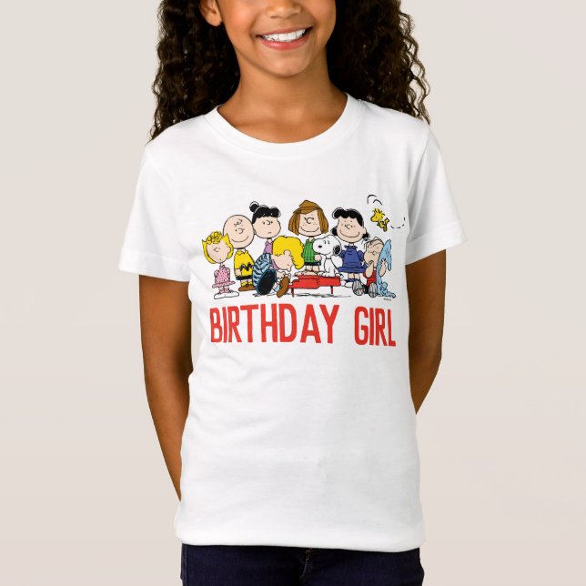 Peanuts | Charlie Brown and Gang Birthday Girl T-Shirt (Front)