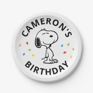 Peanuts   Charlie Brown and Gang Birthday Paper Plate