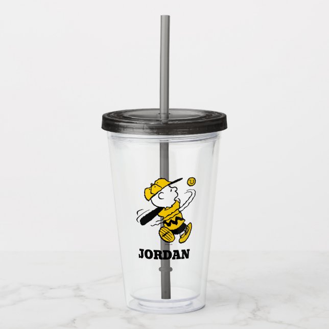 Peanuts | Charlie Brown at Bat Acrylic Tumbler (Front)