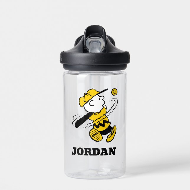 Peanuts | Charlie Brown at Bat Water Bottle (Front)
