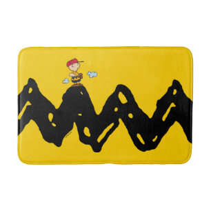 Peanuts   Charlie Brown Baseball Bath Mat
