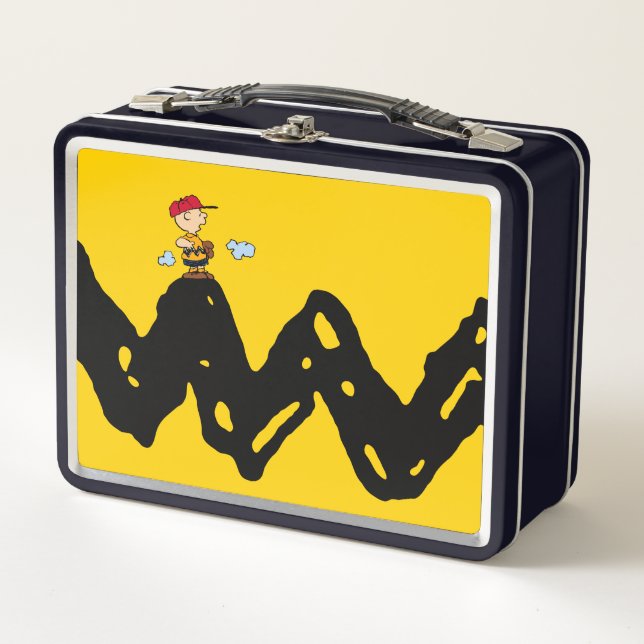 Peanuts | Charlie Brown Baseball Metal Lunch Box (Front)