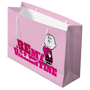 Peanuts Charlie Brown Be My Valentine Large Gift Bag