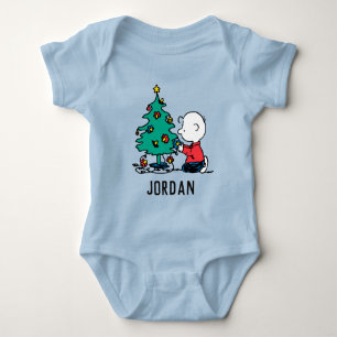 Peanuts Charlie Brown Christmas Add Your Name Baby Bodysuit