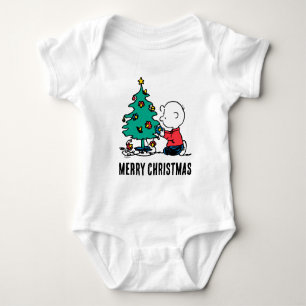 Peanuts   Charlie Brown Christmas Lights Baby Bodysuit