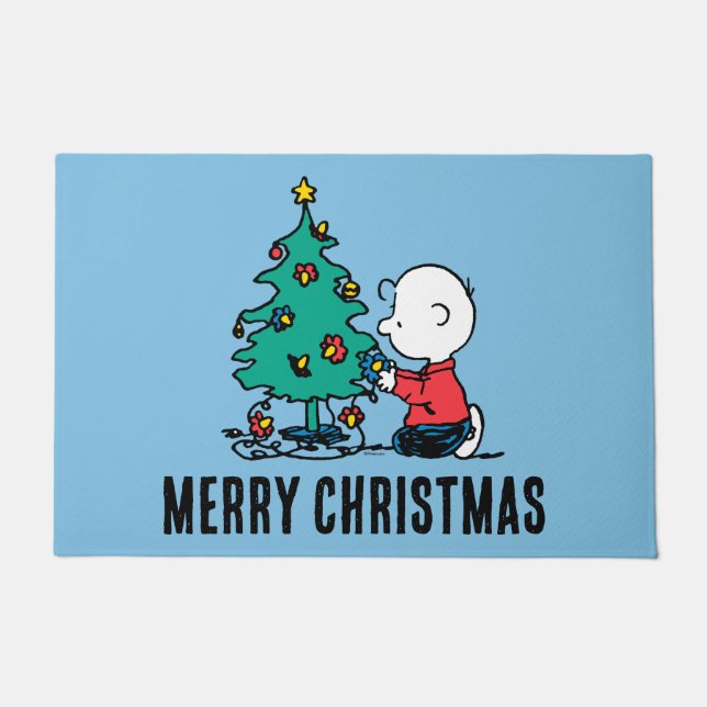 Peanuts | Charlie Brown Christmas Lights Doormat (Front)