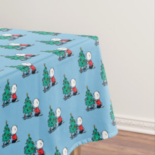 Peanuts   Charlie Brown Christmas Lights Tablecloth