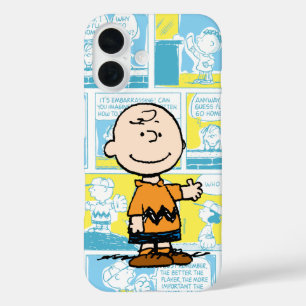 Peanuts   Charlie Brown Comic Pattern iPhone 16 Case