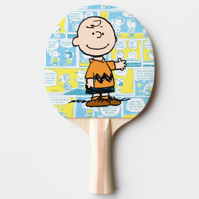 Peanuts | Charlie Brown Comic Pattern Ping Pong Paddle (Front)