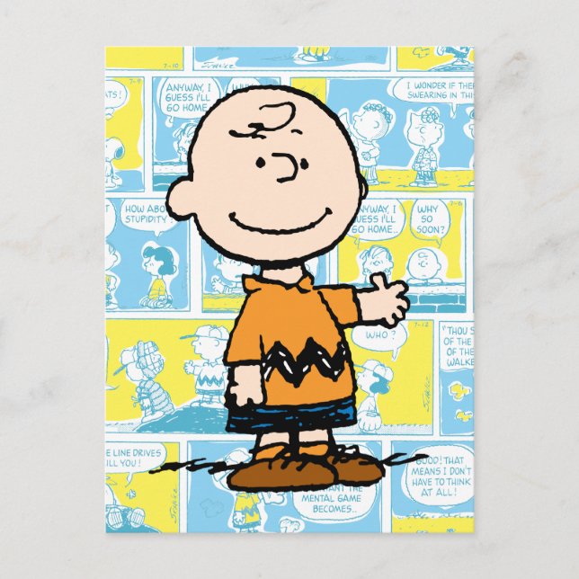 Peanuts | Charlie Brown Comic Pattern Postcard (Front)