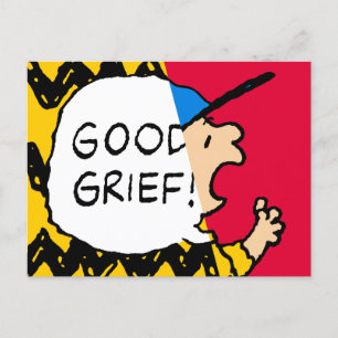 Peanuts   Charlie Brown Good Grief Half & Half Postcard