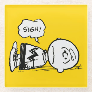 Peanuts   Charlie Brown is Down Glass Coaster