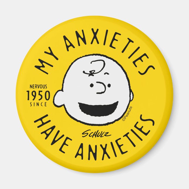 Peanuts | Charlie Brown Nervous Since 1950 Magnet (Front)
