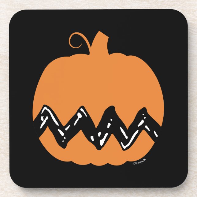 Peanuts | Charlie Brown Orange Pumpkin Coaster (Front)