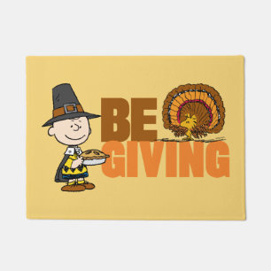 Peanuts   Charlie Brown Pilgrim Doormat