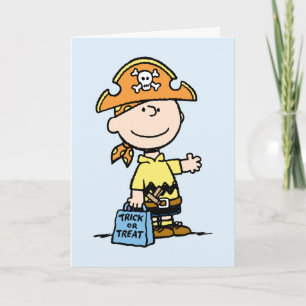 Peanuts Charlie Brown Pirate Halloween Card