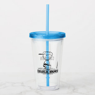 Peanuts   Charlie Brown Playing Ball Acrylic Tumbler