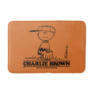 Peanuts   Charlie Brown Playing Ball Bath Mat