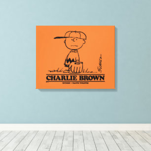 Peanuts   Charlie Brown Playing Ball Canvas Print