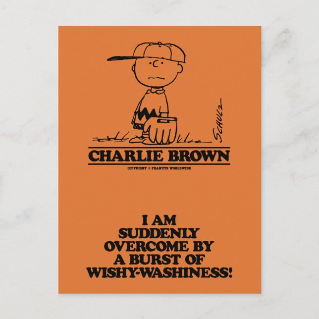 Peanuts | Charlie Brown Playing Ball Postcard (Front)