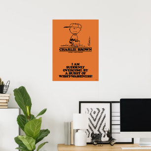 Peanuts   Charlie Brown Playing Ball Poster