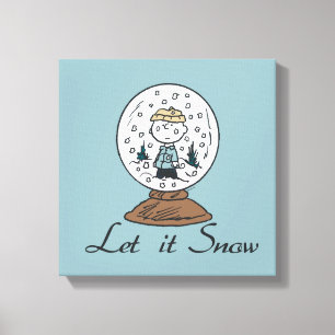 Peanuts   Charlie Brown Snow Globe Canvas Print