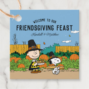 Peanuts Charlie Brown Thanksgiving Add Your Name Favour Tags