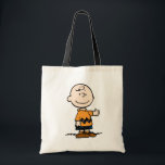 Peanuts | Charlie Brown Tote Bag<br><div class="desc">Charlie Brown is the loveable loser in the zig-zag t-shirt. Check out this cute Peanuts design featuring Charlie Brown and his loveable smile.</div>