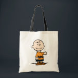 Peanuts | Charlie Brown Tote Bag<br><div class="desc">Charlie Brown is the loveable loser in the zig-zag t-shirt. Check out this cute Peanuts design featuring Charlie Brown and his loveable smile.</div>
