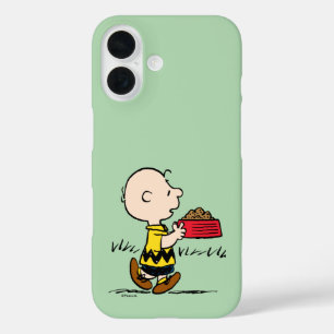 Peanuts   Charlie Brown with Snoopy's Dish iPhone 16 Case