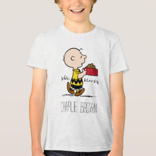 Peanuts Charlie Brown with Snoopy's Dish Tri-Blend Shirt