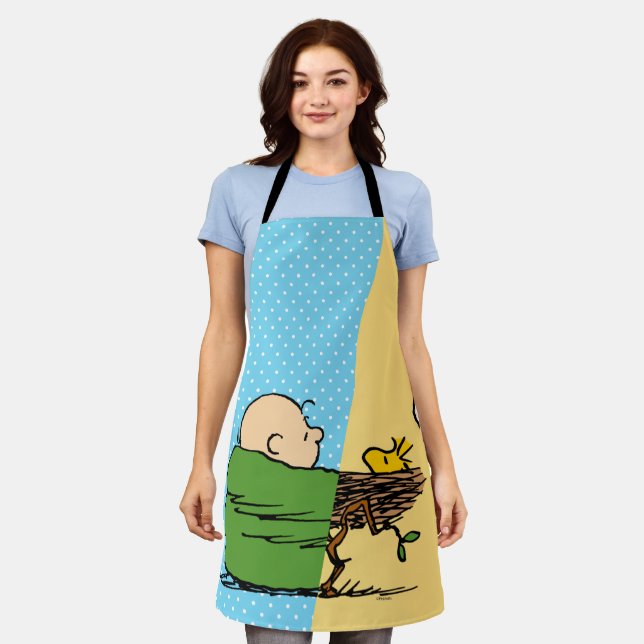 Peanuts | Charlie Brown & Woodstock Half & Half Apron (Worn)