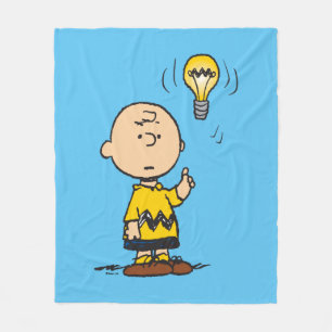 Peanuts   Charlie Brown's Light Bulb Idea Fleece Blanket