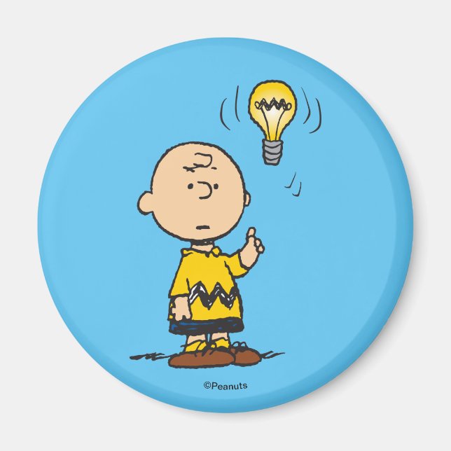Peanuts | Charlie Brown's Light Bulb Idea Magnet (Front)