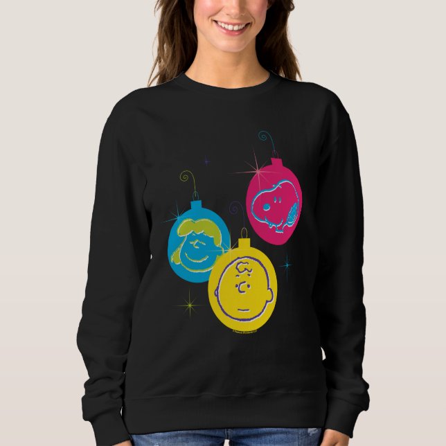 Peanuts Christmas Baubles Trio Sweatshirt (Front)