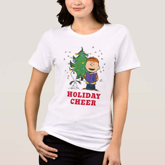 Peanuts | Christmas Caroling Tri-Blend Shirt (Front)