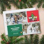 Peanuts Christmas Family Photo Collage Holiday Card<br><div class="desc">Send this fun Peanuts Christmas family collage holiday card. Personalise with your photos.</div>