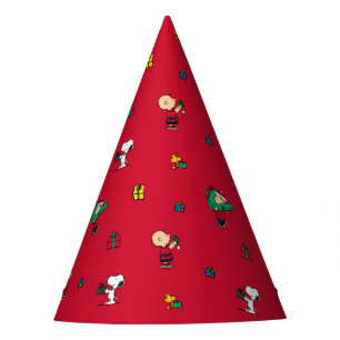 Peanuts   Christmas Gift Giving Red Party Hat