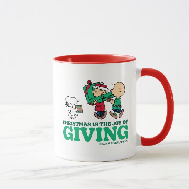 Peanuts | Christmas is the Joy of Giving Mug (Right)
